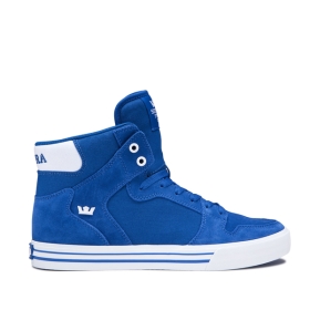 Supra Mens VAIDER Ocean/white High Top Shoes | CA-61346